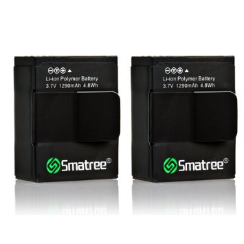 Smatree® Высоко емкая литий-полимерная батарея (1290mAH) для GoPro