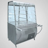 Прилавок-витрина холодильный ПВВ(Н)-70Т-С-01с гастроемкостями (саладэт закрыт., 1500 мм.)