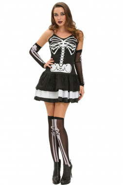 Платье на хеллоуин "скелетон" размер L - фото 2 - id-p55477567