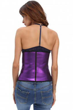 Эластичный утягивающий фиолетовый корсет под грудь, размер XL - фото 3 - id-p55477706