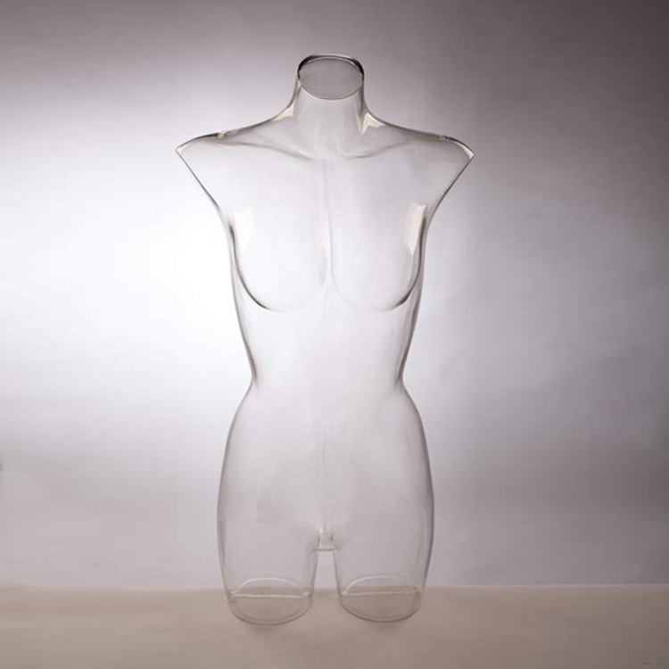 Женский манекен торс для белья прозрачный «Прямой» 01 - DTFB-003