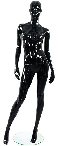 Женский манекен для одежды "Блестящие" Гл-1 чёрный
