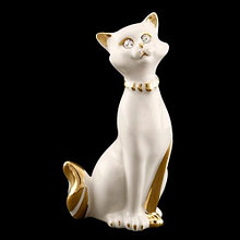 Статуэтка из керамики Галантная кошка. Италия ручная работа