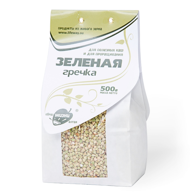 Гречка зеленая, 500 г "Образ жизни Алтая"
