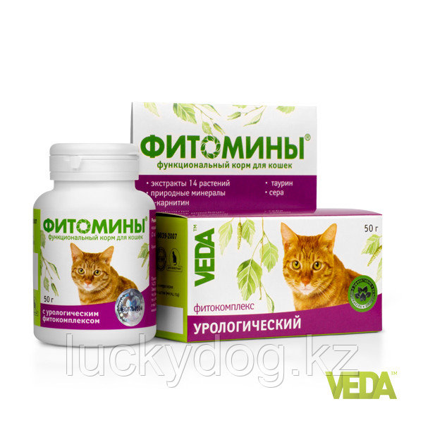Фитомины с урологическим фитокомплексом для кошек, 100таб. - фото 2 - id-p3837259