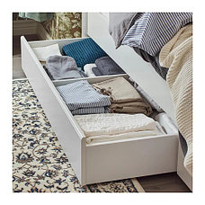 Кровать каркас с 2 ящиками СОНГЕСАНД белый 140х200 Лурой ИКЕА, IKEA , фото 3