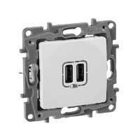 ETIKA WHITE Зар уст 2 USB