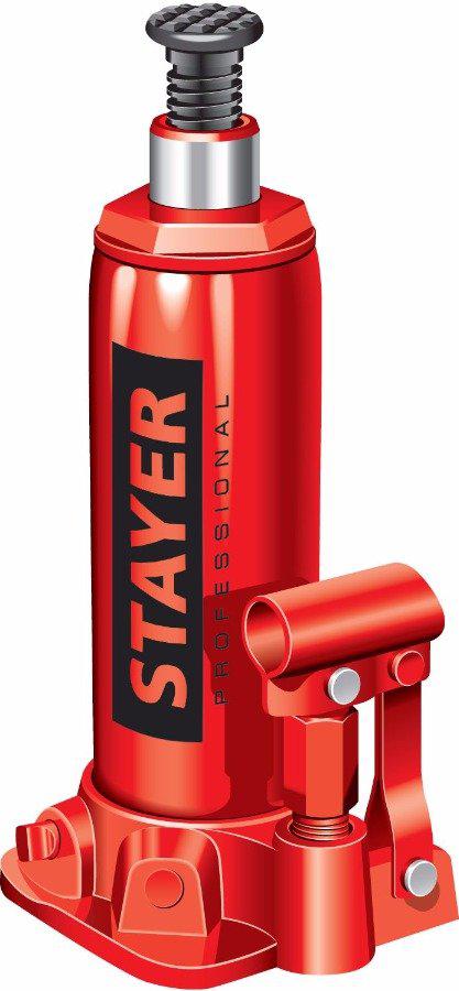 STAYER RED FORCE 2т 181-345мм домкрат бутылочный гидравлический в кейсе (43160-2-K_z01) - фото 2 - id-p55646112