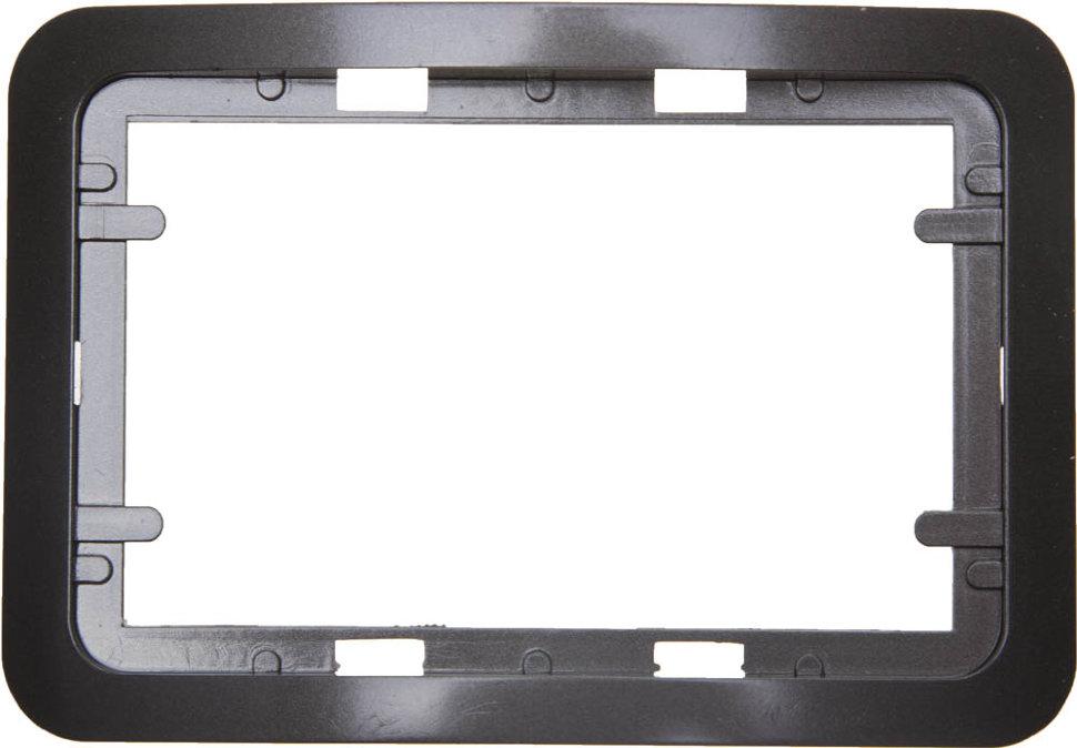 Панель СВЕТОЗАР "ГАММА" накладная для двойных розеток, цвет темно-серый металлик, 1 гнездо (SV-54145-2-DM) - фото 2 - id-p55646205