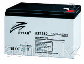 Батарея необслуживаемая (аккумулятор) Ritar RT1280 (12V 8 Ah), Емкость аккумулятора: 8 Ah, Разъемы: F1/F2
