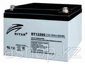 Батарея необслуживаемая (аккумулятор) Ritar RT12260 (12V 26 Ah), Емкость аккумулятора: 26 Ah, Разъемы: F3/F13
