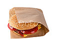 Бумажные уголки M крафт для бургеров и сэндвичей 140*145*30 (Eco Sandwich Bag M) DoEco (2000шт/уп), фото 4