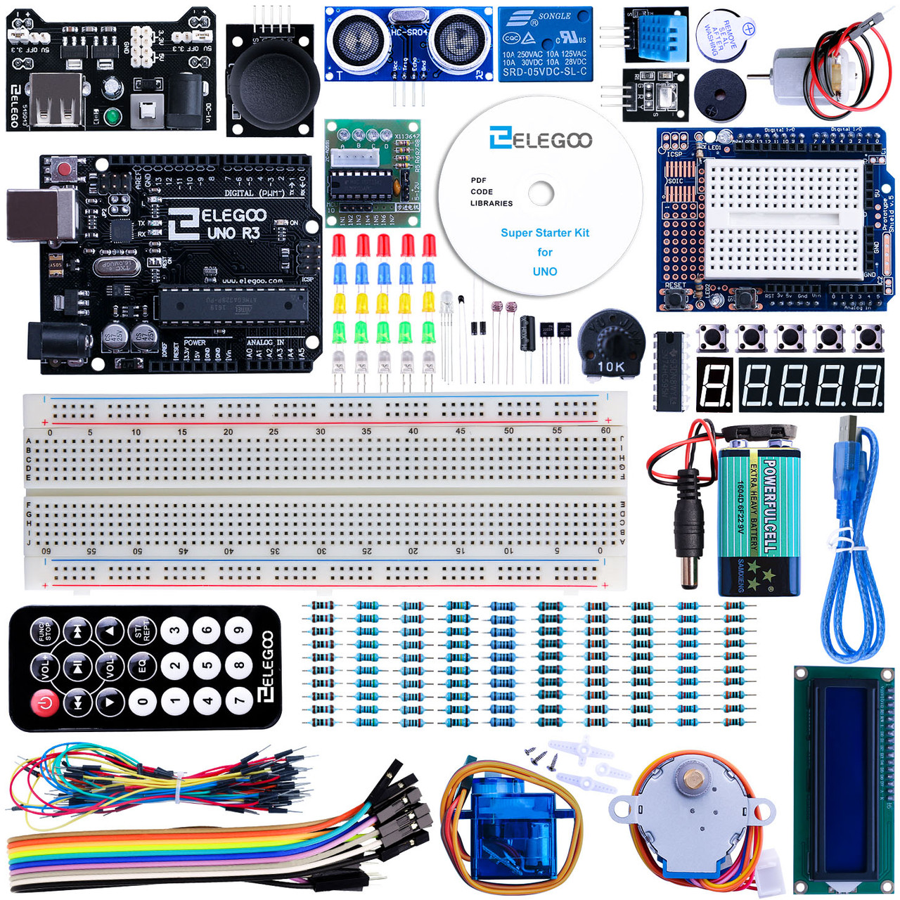 Электронный конструктор Elegoo UNO R3 Project, Super Starter Kit (уценка)