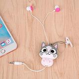 Наушники «Няшные зверята» RETRACTABLE EARPHONE (Панда), фото 5