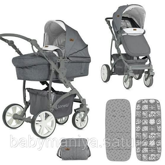 Коляска Lorelli Vista + Сумка для мамы Серый/Grey 1843