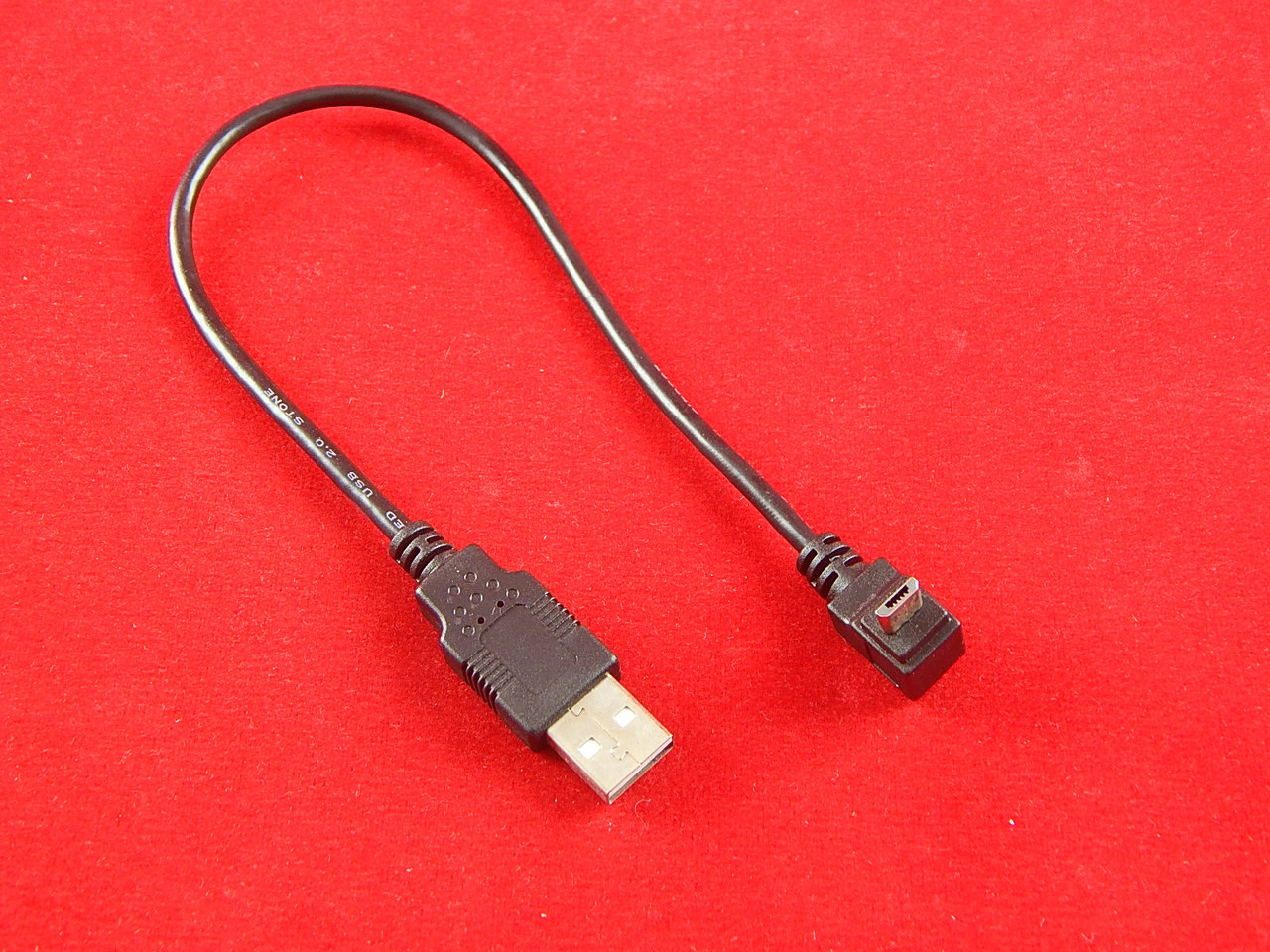 Кабель USB А - верхний угловой Micro B (0,25 м) - фото 1 - id-p55722126