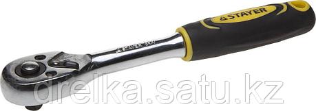 Трещотка для торцовых головок STAYER "PROFI", Сr-V сталь, 45 зубцов, 1/4", фото 2