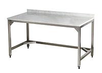 Рабочие столы с мраморной столешницей без полки нержавеющая сталь Размеры 1400*700*850 мм
