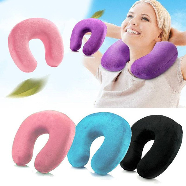 Дорожная подушка Memory Foam Travel Pillow