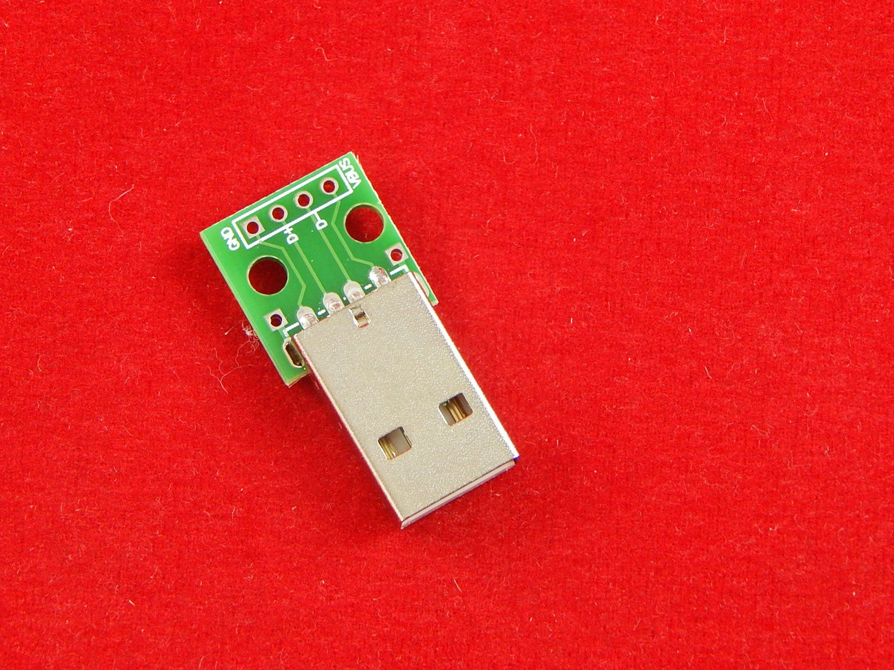 USB A на плате для пайки (папа) - фото 1 - id-p55768935