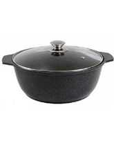 Кастрюля-жаровня Мраморная жмт42а 4,0л,ст.кр,АП