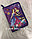 Детская папка на молнии А4 пластиковая с тканевой окантовкой "Принцессы с бабочками" (фиолетовый), фото 2