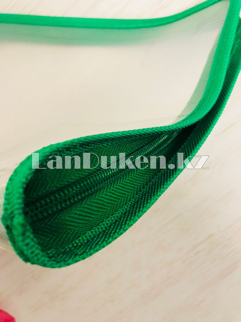 Папка на молнии А4 пластиковая с тканевой окантовкой (зеленая) - фото 4 - id-p55802381
