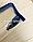 Папка на молнии А4 пластиковая с тканевой окантовкой (синяя), фото 2