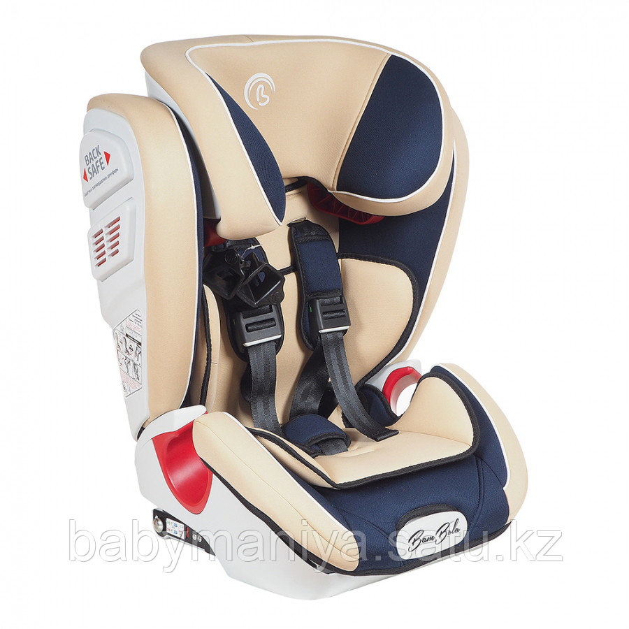Автокресло группы 1/2/3 (9–36кг) Bambola Terra Isofix Беж-т.синий