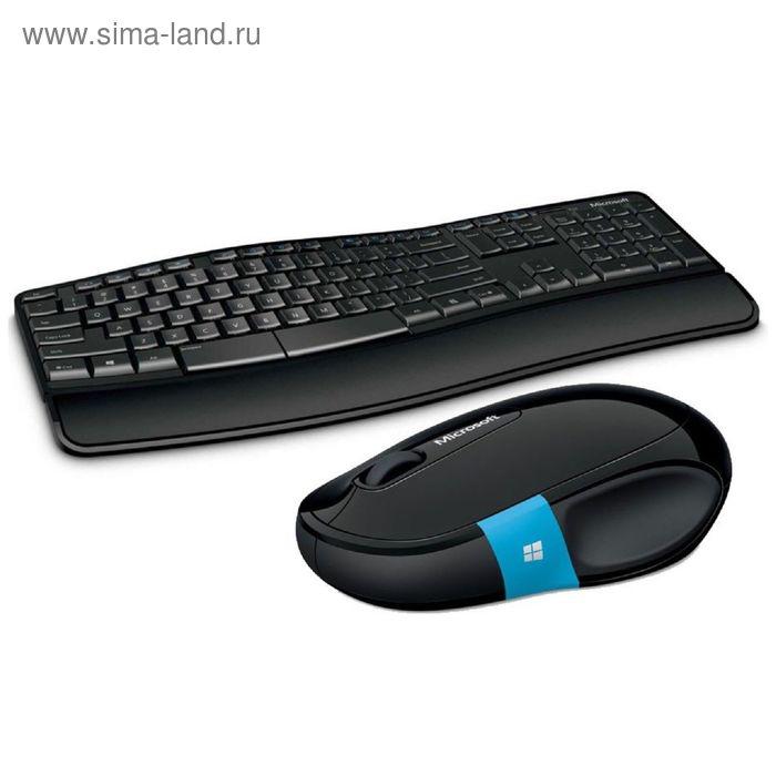 Комплект клавиатура и мышь Microsoft L3V-00017, беспроводной, мембранный, USB, черный