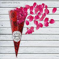 Кулёк для праздника "Розы" с наклейкой (набор 6шт), р-р. 21х14,8см