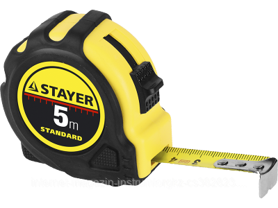 STAYER TopTape 7,5м / 25мм рулетка в ударостойком обрезиненном корпусе