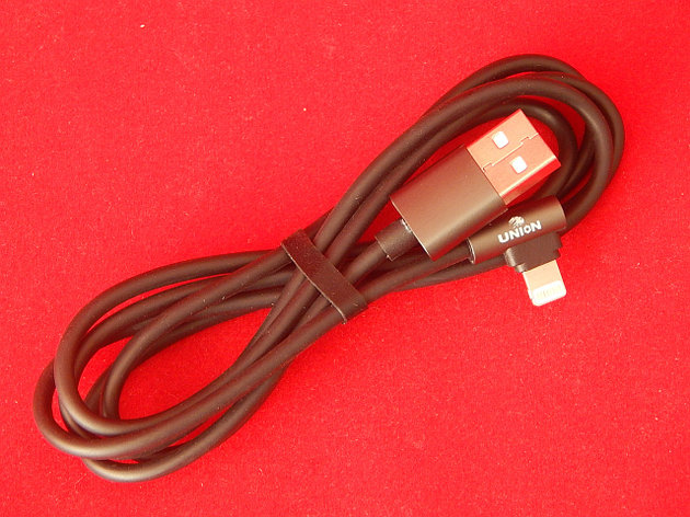 Кабель USB A - угловой Lightning черный (Apple iPhone/iPad/iPod) 1,2м, фото 2