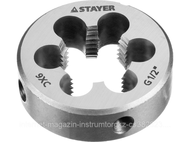 Плашка круглая ручная STAYER "MASTER", сталь 9ХС, для трубной резьбы G 3/4``