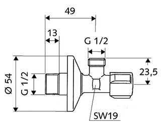 Регулирующий угловой клапан SCHELL COMFORT - фото 2 - id-p54907314