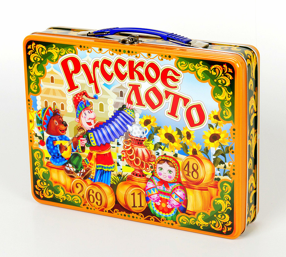 Русское лото в жестяном чемоданчике «Скоморохи» - фото 1 - id-p55850367