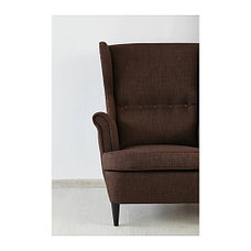 Кресло с подголовником СТРАНДМОН коричневый ИКЕА, IKEA, фото 2