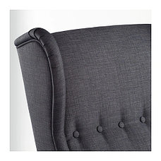 Кресло с подголовником СТРАНДМОН тёмно-серый ИКЕА, IKEA, фото 2