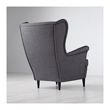 Кресло с подголовником СТРАНДМОН тёмно-серый ИКЕА, IKEA, фото 3