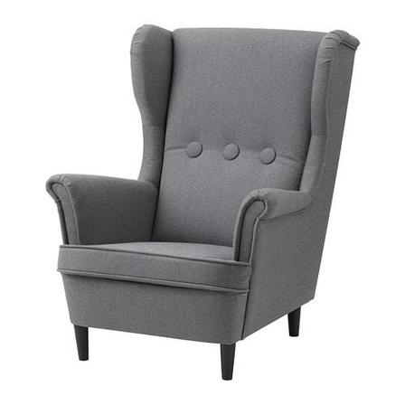 Кресло детское СТРАНДМОН серый ИКЕА, IKEA , фото 2