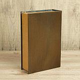 Шкатулка-книга дерево "Королевский знак, тиснение" кожзам 28х19,5х9,5 см, фото 3