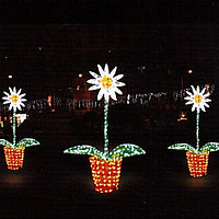Фигуры светящиеся светодиодные уличные акриловые 3D Цветок "Ромашка", фото 3