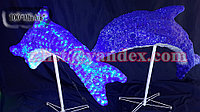 Фигура светящаяся уличная светодиодная акриловая 3D "Дельфин", фото 2