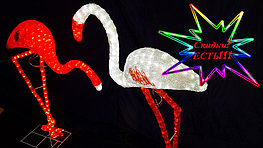Уличная фигура светящаяся светодиодная акриловая 3D "Фламинго"