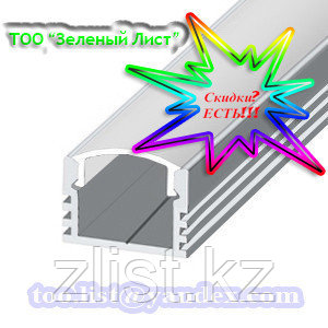 LED жарықдиодты профиль ЛП 12 Алюминий профилі, анодталған, түсі - күміс