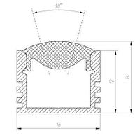 LED светодиодный профиль ЛП 12 Профиль алюминиевый, анодированный, цвет - серебро, фото 4