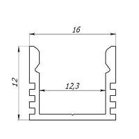 LED светодиодный профиль ЛП 12 Профиль алюминиевый, анодированный, цвет - серебро, фото 9