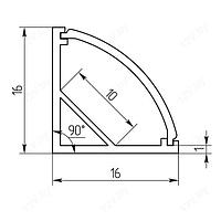 LED-профиль угловой УП2 , фото 6