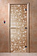 Дверь стеклянная банная "Весна", 3 петли,  стекло 8 мм, коробка Ольха, фото 3