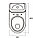Напольный унитаз-компакт белый Sanita Идеал эконом (косой) IDLSACC01090113, фото 6